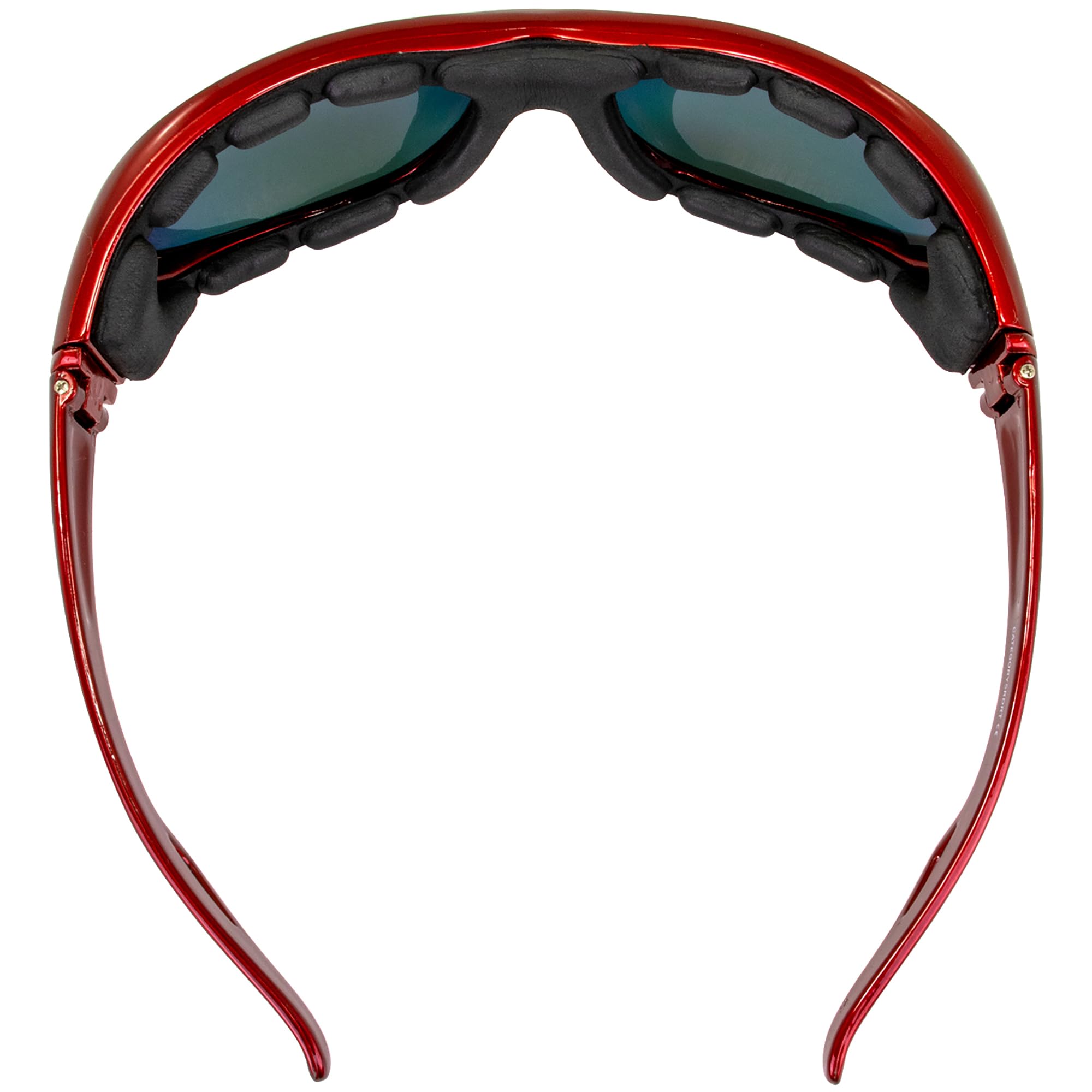 Hurricane Eyewear Categoria 5 Jet Ski Water-Sport Galleggiante 2 in 1 Occhiali da sole e maschera Montatura rossa con lenti a specchio rosse