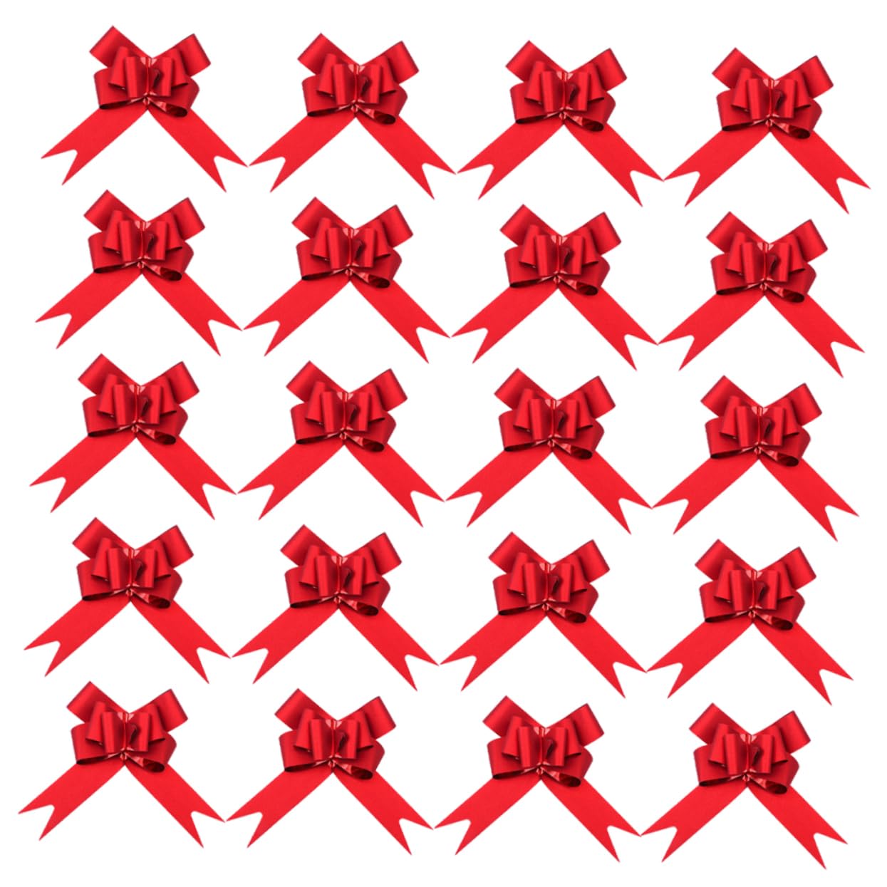 Healeved 60piezas Lazos De Tirar Decorativos con Patrón De para De Navidad Lazos Rojos para Decoración De Fiestas y Eventos