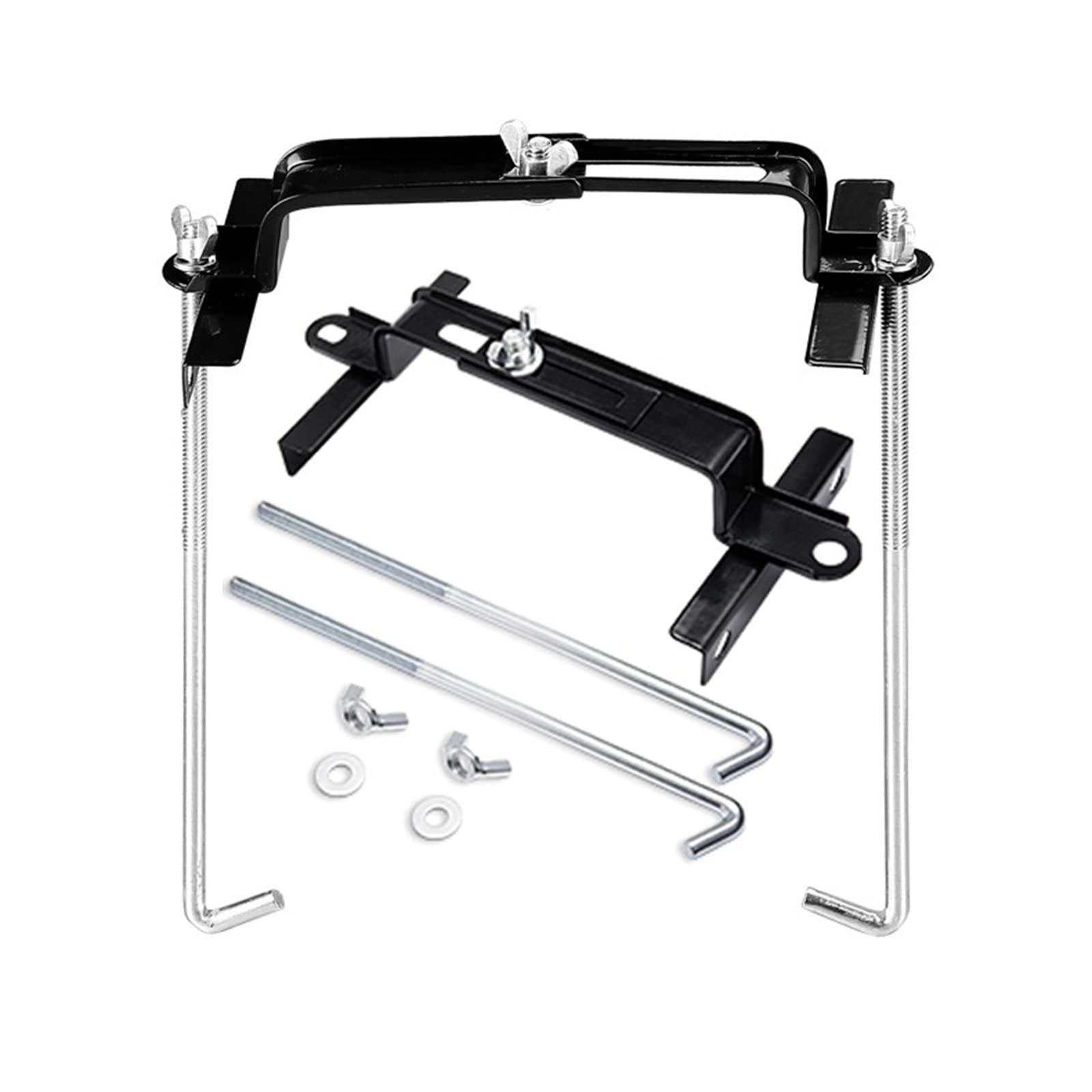 Universal Adjustable Crossbar Battery Holder 27 cm Battery Hold Down Bracket, Car Battery Hold Down J-Bolt Style Holder automotive replacement for Car SUVs RVs
