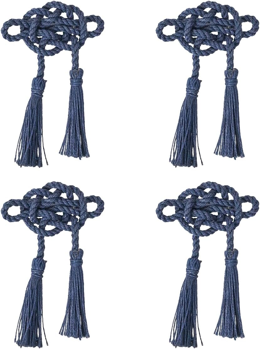 Juliska Mystic Knot Napkin Ring Set/4- Navy