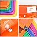 YOTINO 5 Pack Premium Expanding Poly Wallets, Letter Size/14.4''x10.4'' Expanding File Wallet Large Capacity Poly Pockets Envelope File Folders - Snap Button Closure - Name Card Slot - Assorted Color