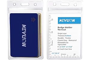 Ultimate Protection for Your Credentials: 6 Pack ID Sleeve for Lanyard