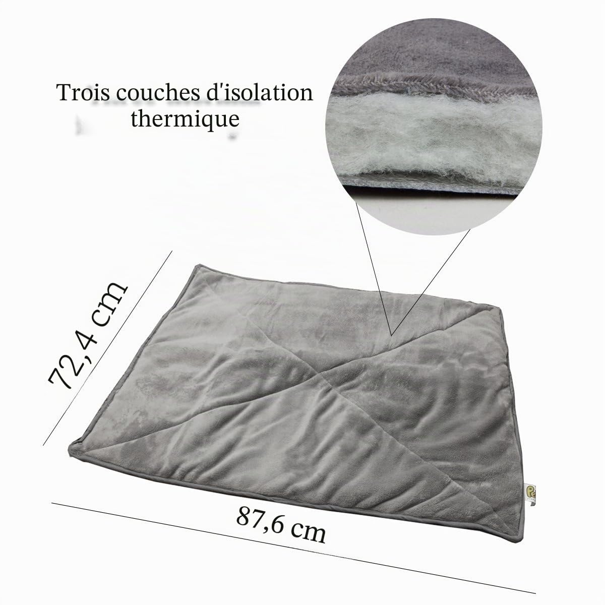 Pet Magasin Lot de 2 Tapis Thermiques pour Chat avec Isolation Chaude - Taille L