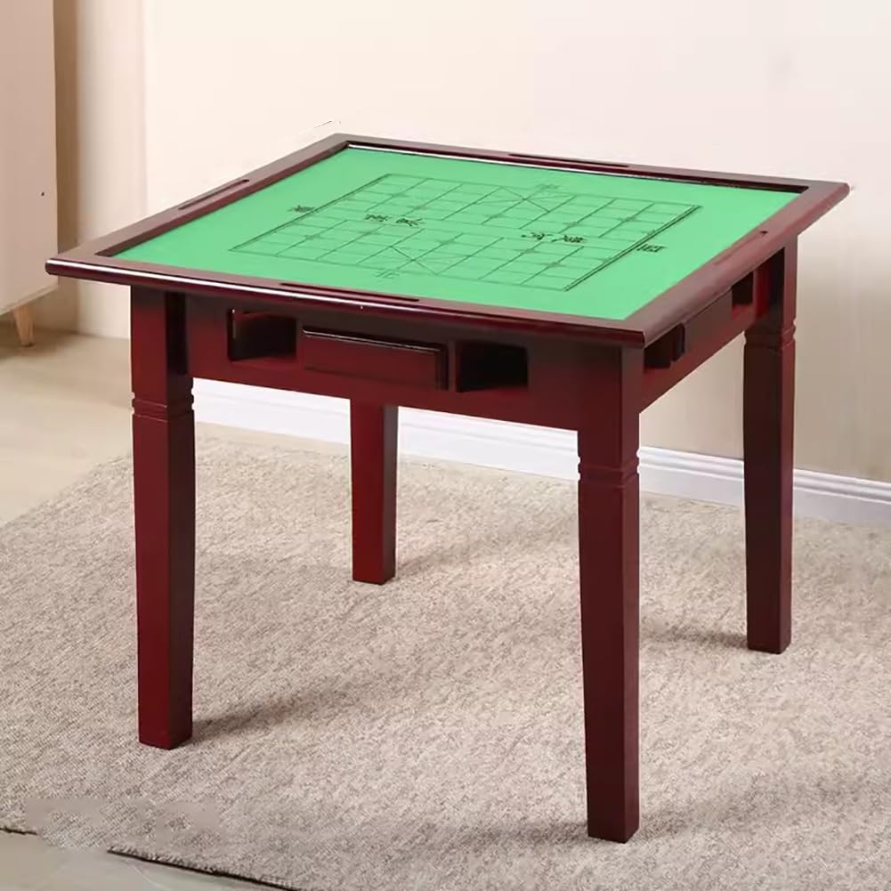 Drewniany stół mahjong 2 w 1, wielofunkcyjna kwadratowa gra karciana odłączana plansza Domino Party Gathering Pure Wood Design, biurko dostępne po obu stronach, A