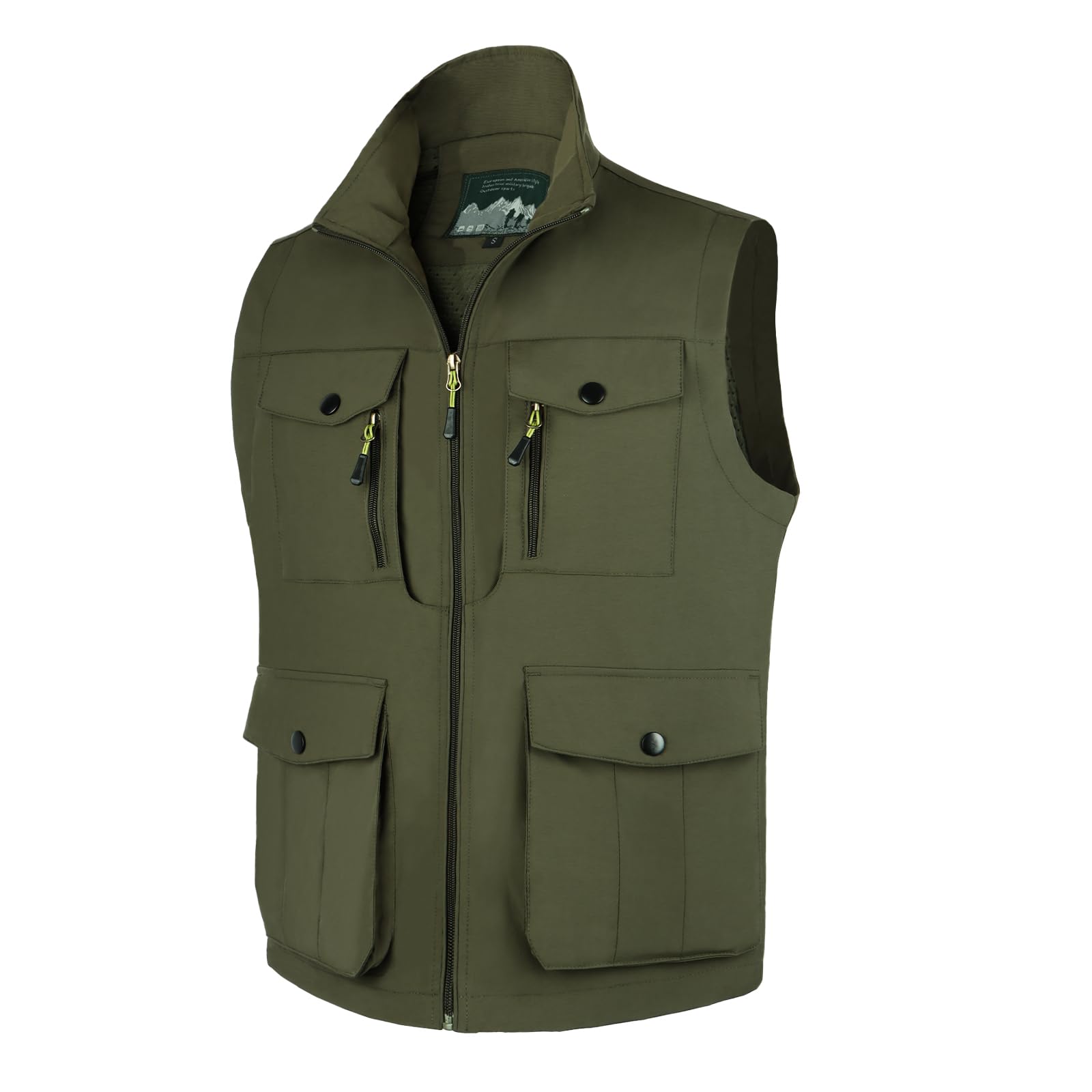 Chaleco multibolsillos ligero con espalda transpirable chaqueta sin mangas 7