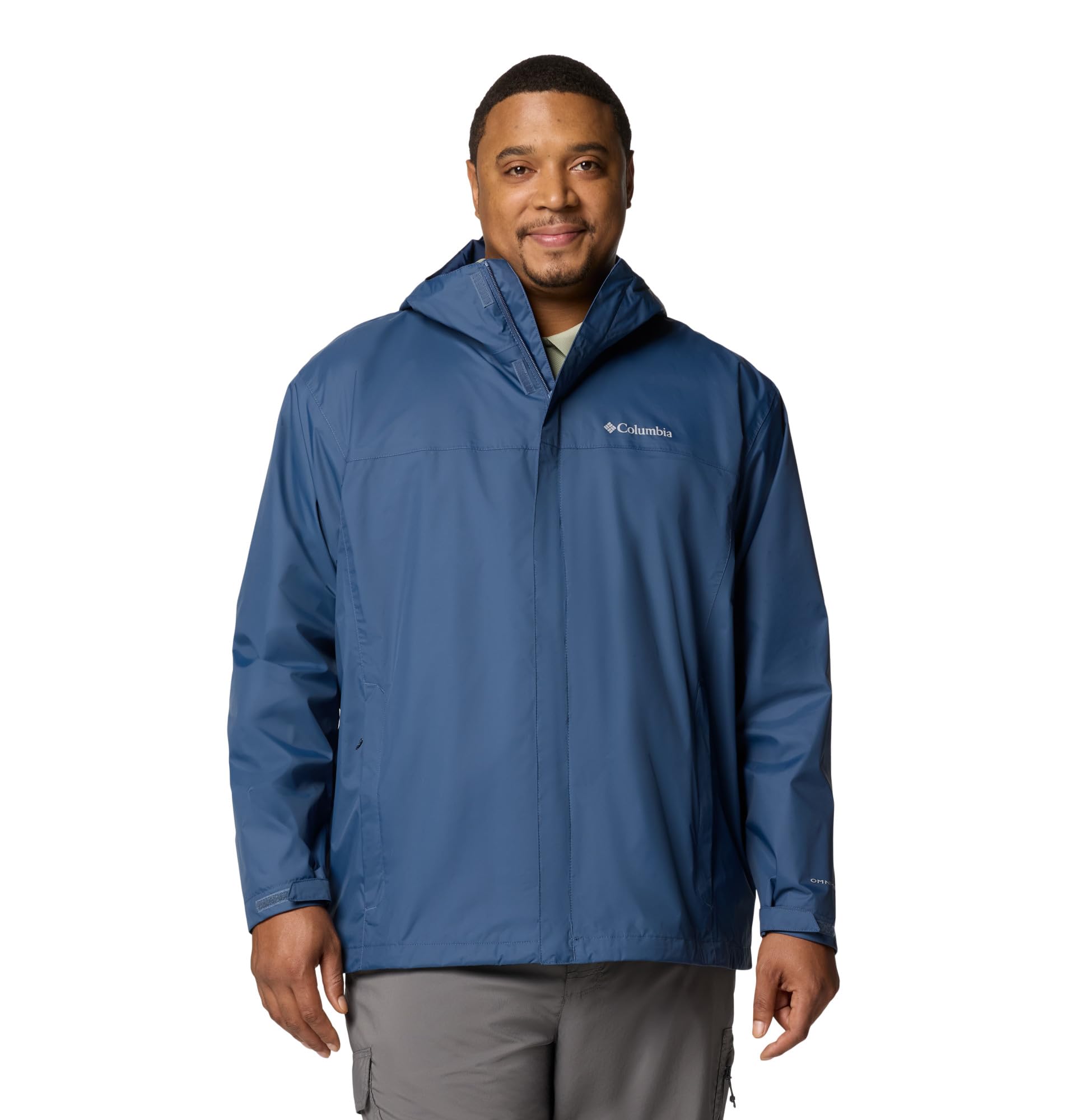 Columbia Watertight II - Chaqueta impermeable para hombre, azul oscuro (Dark Mountain), talla L
