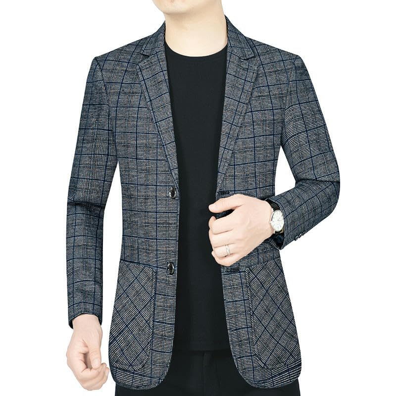 Blazer décontracté homme veste polyvalente coupe fluide - 5