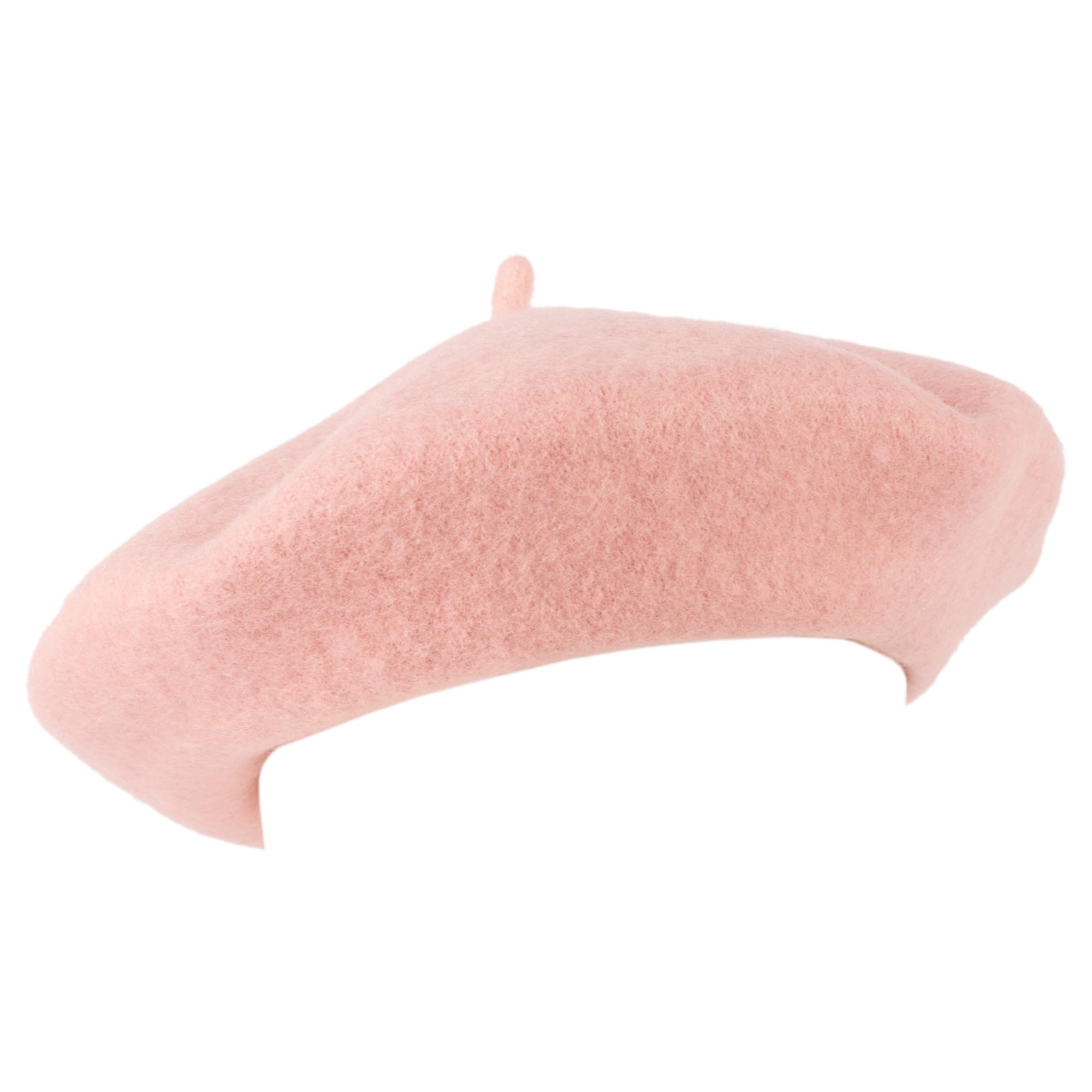 ZAKIRA Wool French Beret for Men and Women in Plain Colours (Pink)