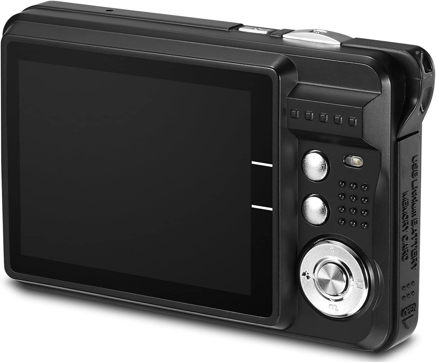 തിരികെ view of the AbergBest Digital Camera showing the LCD screen and controls