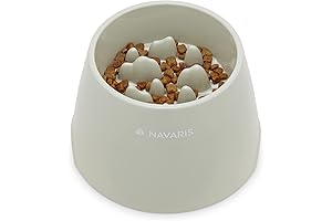 Navaris Elevated Slow Feeder Spaniel Bowl