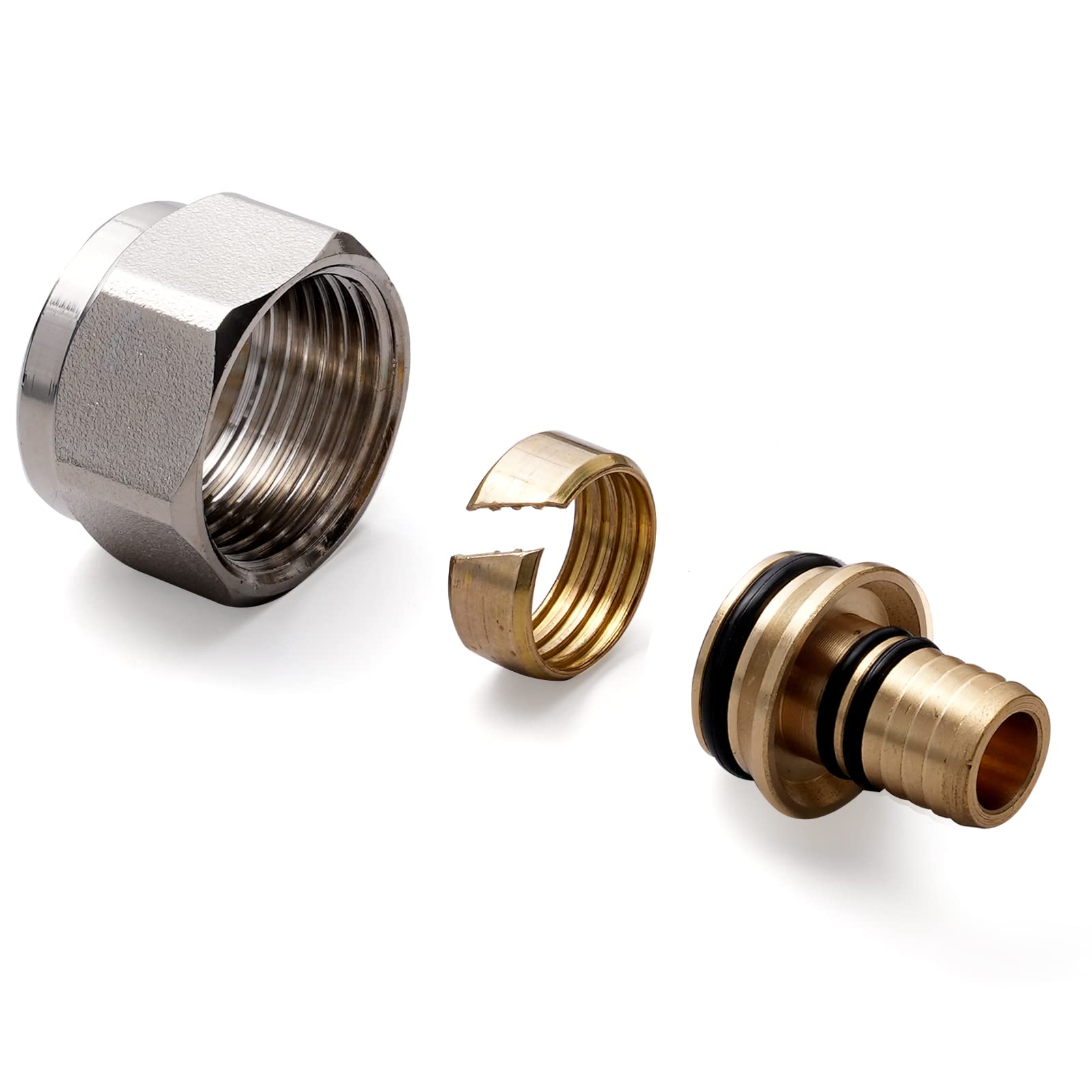 ABST 1/2" PEX Manifold Adapter for All Loops,All-Copper 1/2" Radiant Manifold Connector(4 pcs)