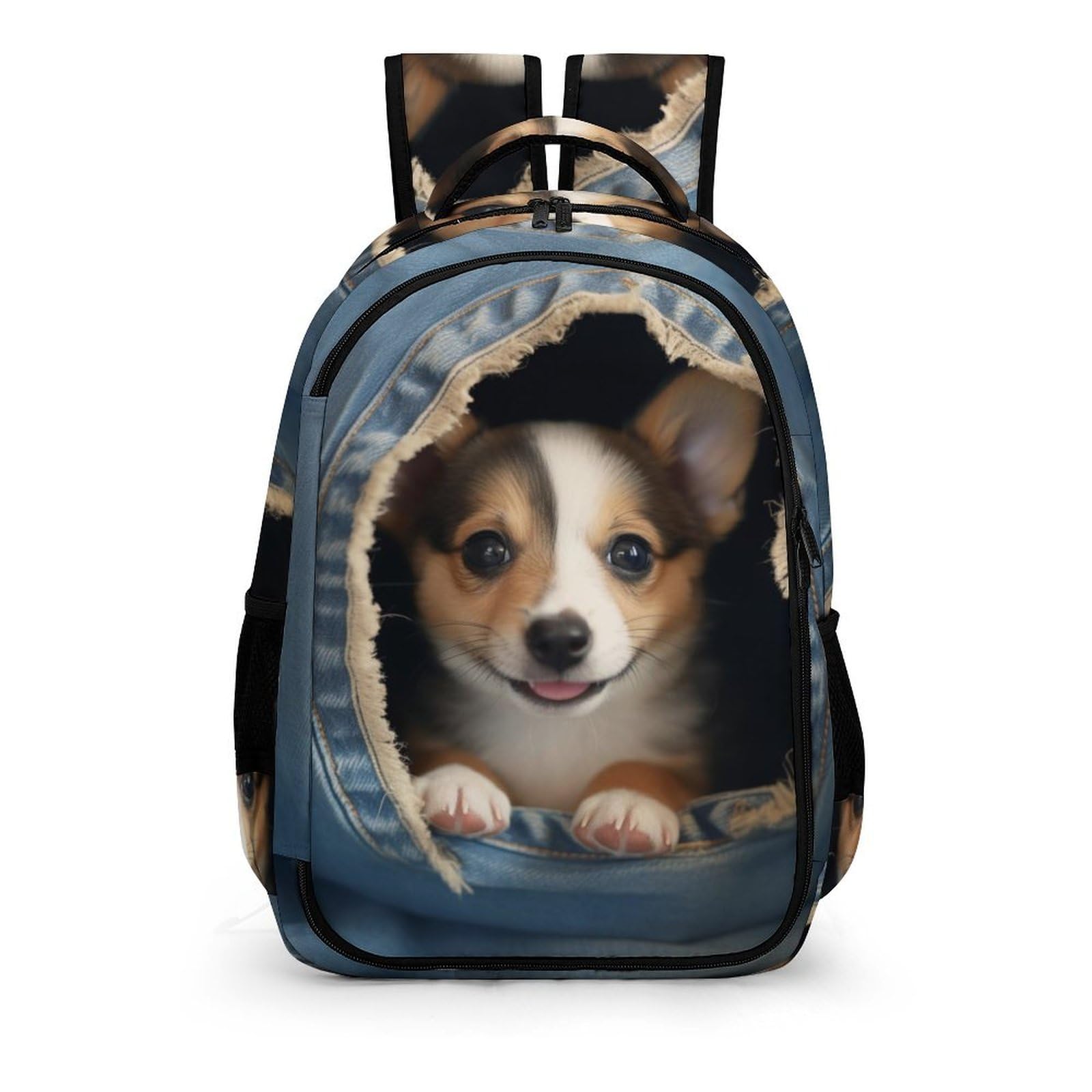 Tpisli Girls Style-17 School Backpack For Kids Primary School Bags Students Rucksacks Cool Dog Bookbag Animal Dog Print Teenagers Daypack Casual Travel Laptop Satchel For Age 5-12 Years