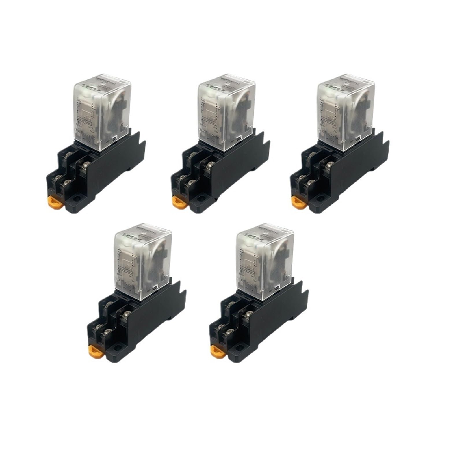 10 juegos de bobina de relé de potencia relé de uso General relés 12v/24v AC 110v/220v interruptor de relé con Base de enchufe(DC,110V)