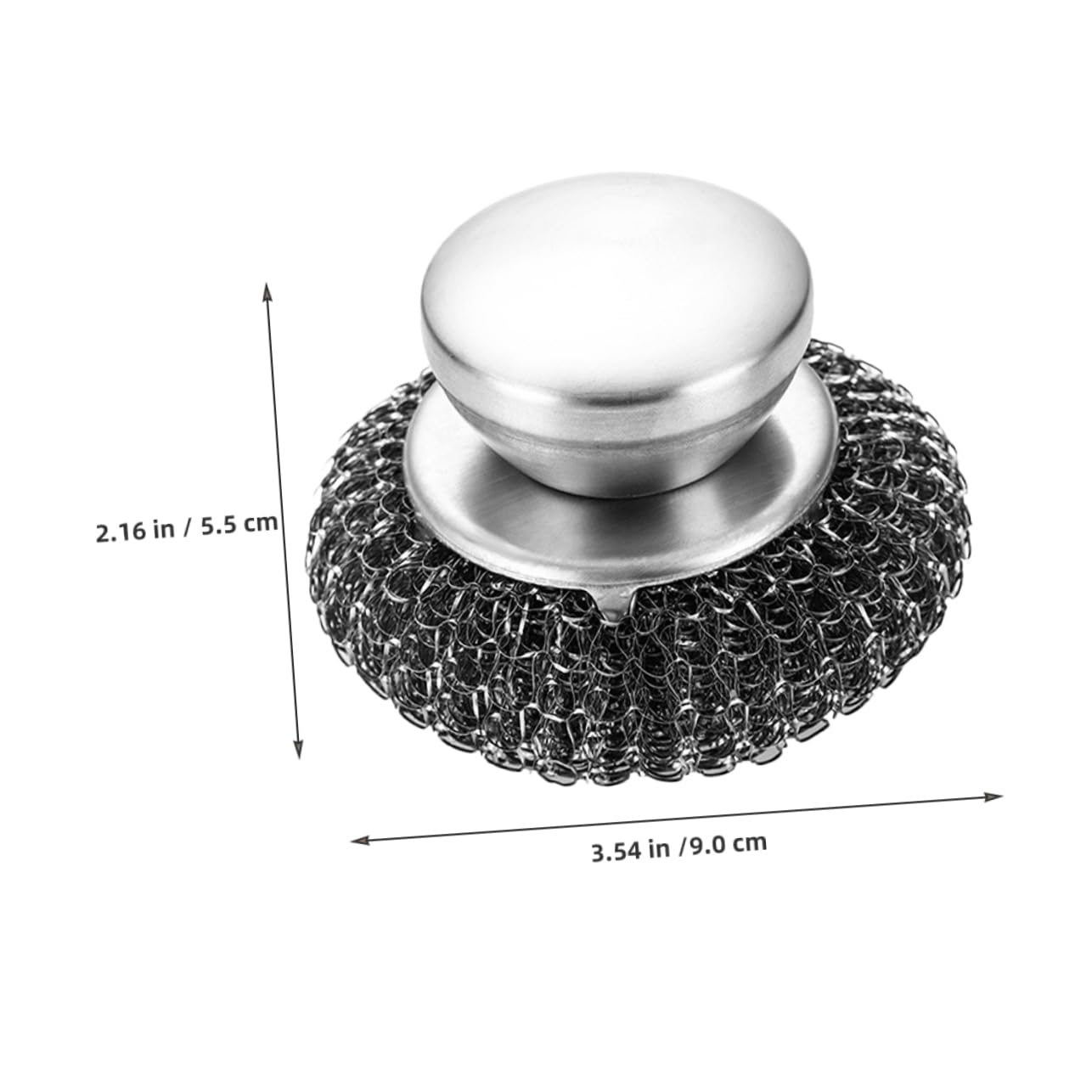 YARNOW Handle Scrubber for Dishes Steel Wool Dish Scrubber Robust Construction Brush Non-Scratch Scrub Pad Grill Tool