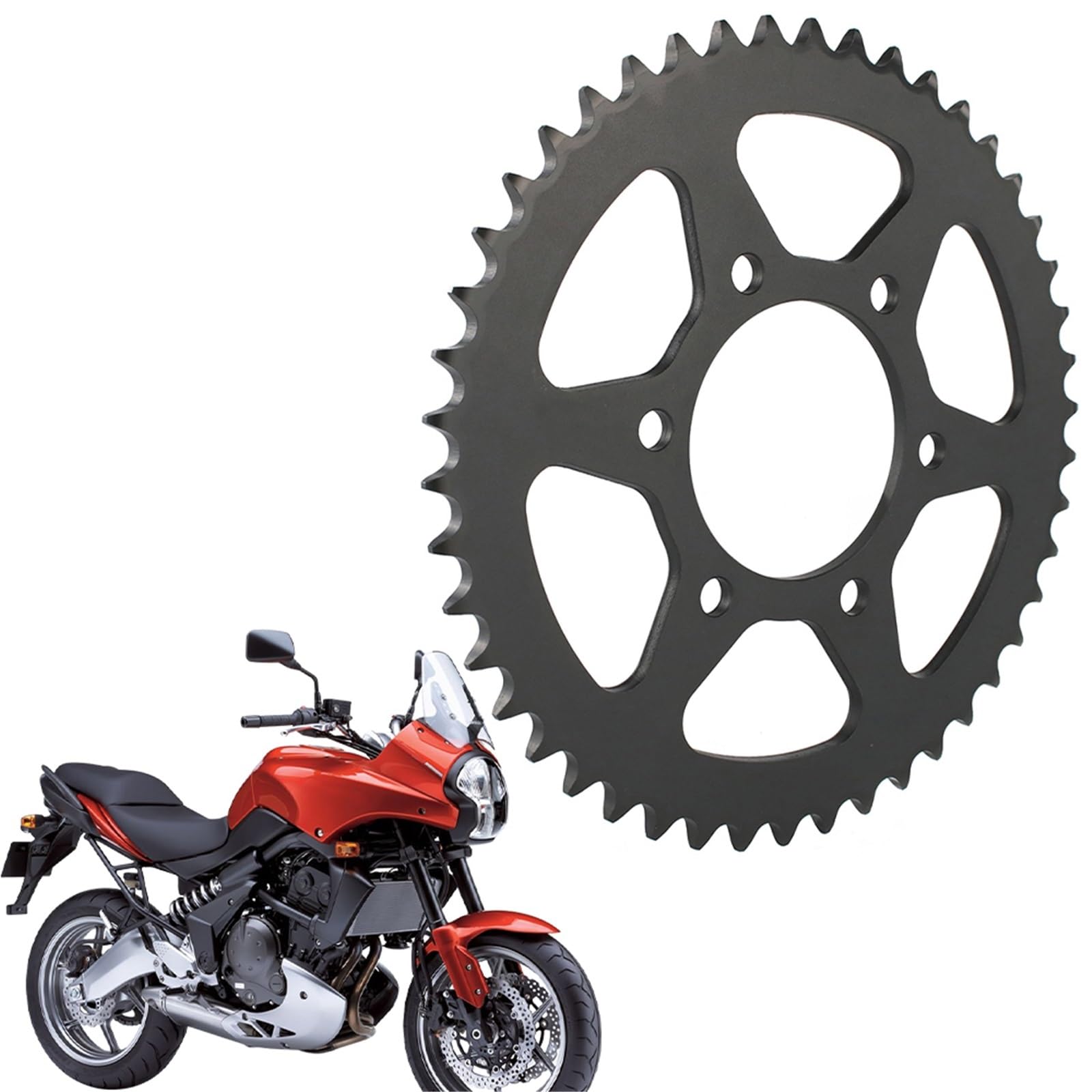 Piñón de cadena Compatible con CFMoto 650 GT NK 700 CF-X Compatible con Kawasaki 400 Ninja ER-6f R-6n EX650 650 KLE650 Versys Z650 Kit de Piñón Cadena
