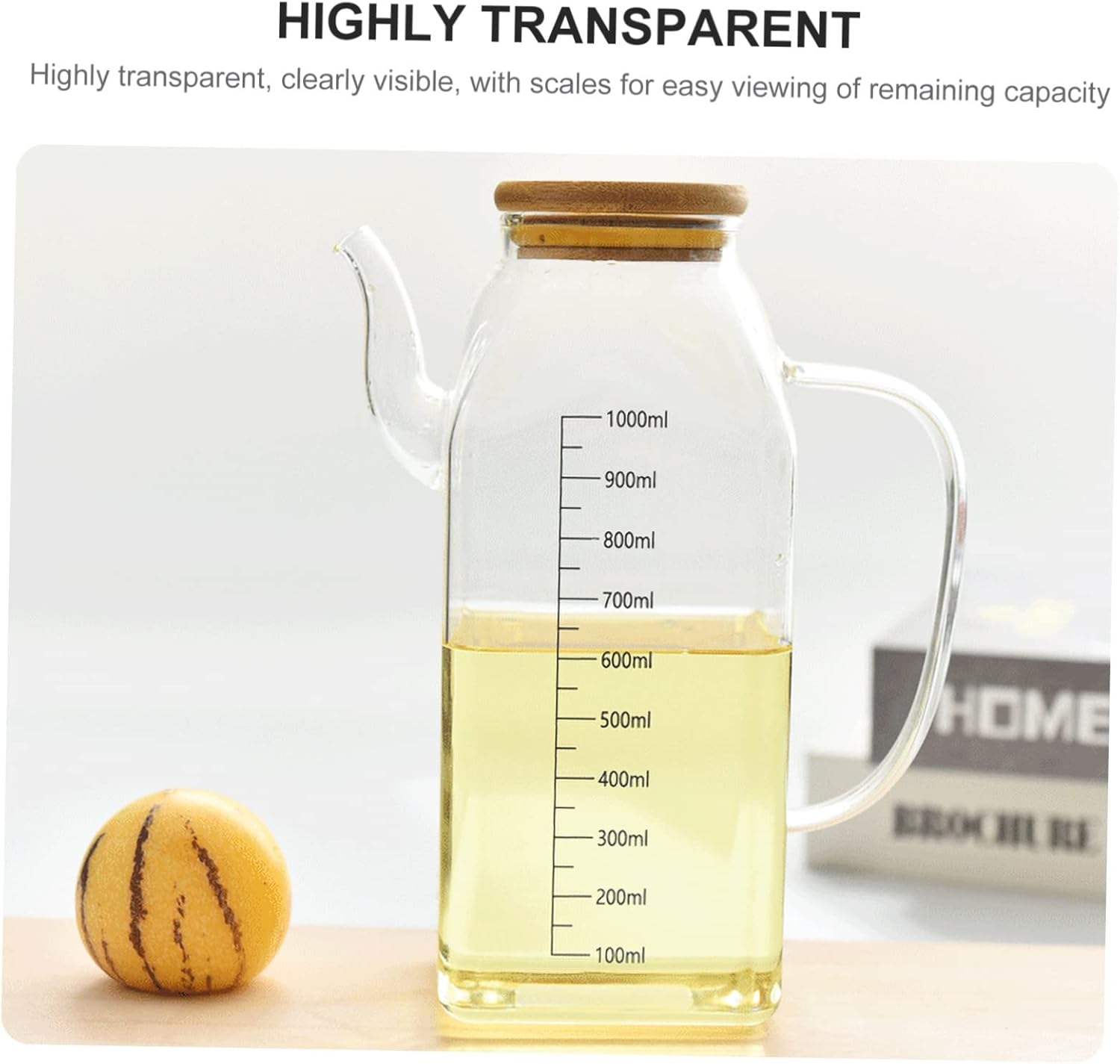 Glass Oil Pot for Oil Vinegar Spraying Pouring Dispenser Kitchen Sauce Container Dispenser Bottle