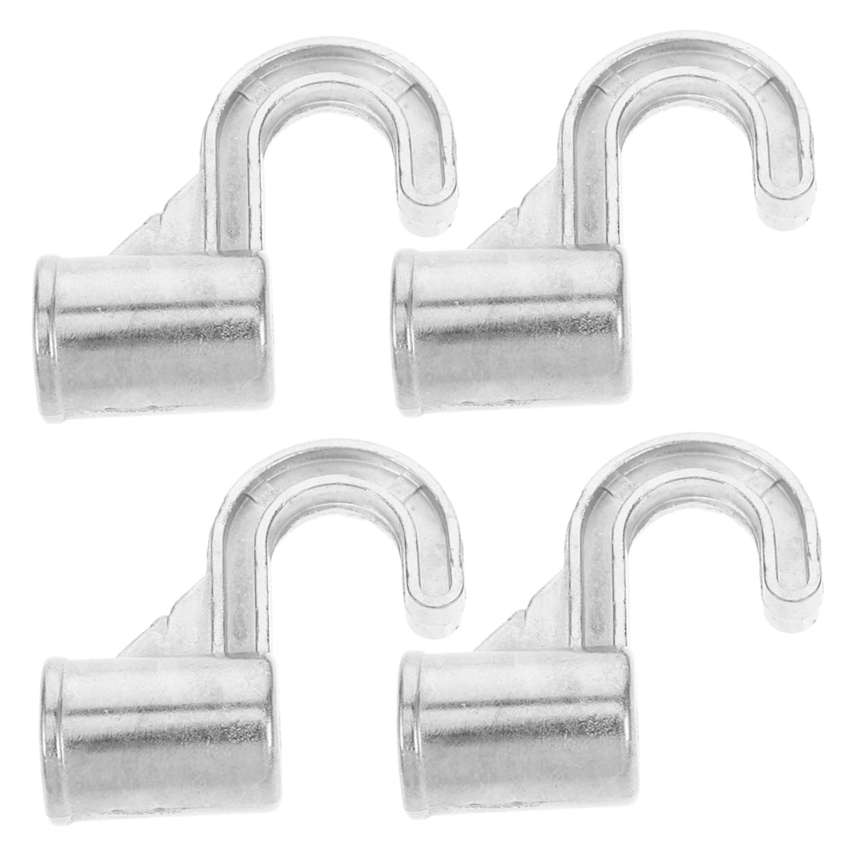 ULTECHNOVO 4Pcs Closet Rod Hook Holder Tool Installation Aluminum Alloy Versatile Wardrobe Rod Support for Bathroom Kitchen Bedroom Organization