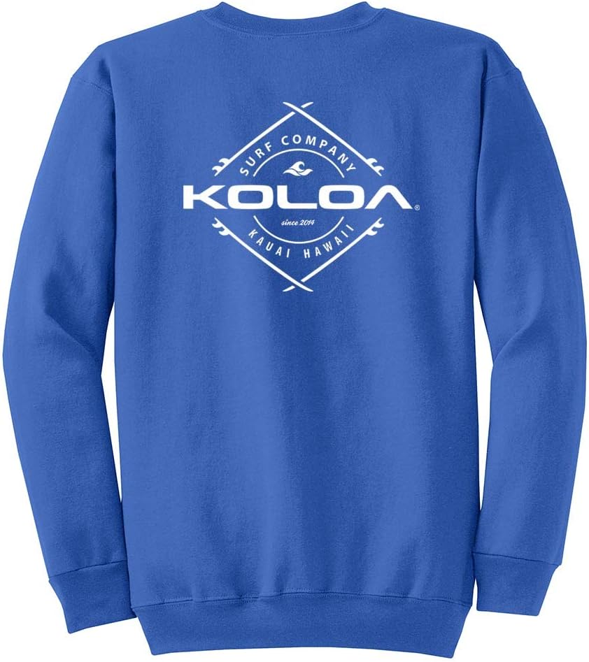 Koloa Surf Mens Diamond Boards Logo Crewneck Sweatshirts in Sizes S-5XL