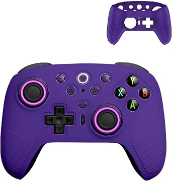 Case Cover for 8Bitdo Ultimate 2 Handheld Game Console, Soft Silicone Protector Cover Skin Case for 8Bitdo Ultimate 2, Anti-Scratch,Shockproof,Purple