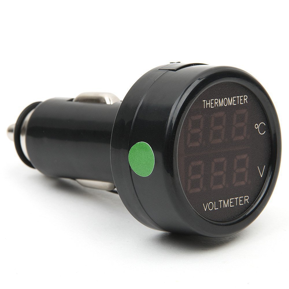 Misuratore Di Tensione Yctze Per Auto – Voltmetro Con Doppia USB E Accendisigari – 12-24V