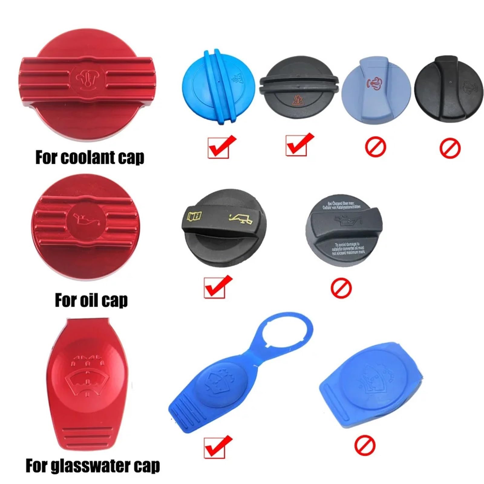 Korek wlewu oleju Pasuje do VW CC Golf 6 R MK6 Scirocco EA888 osłona silnika aluminiowy korek wlewu oleju korek wlewu butelki(Red)
