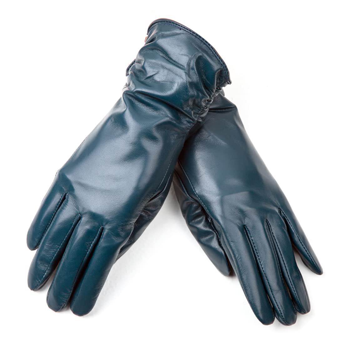 Klassische plissierte Lederhandschuhe Damen Farbe Echtleder Handschuhe Damen Leder Leder Winter Handschuhe Damen Fashion