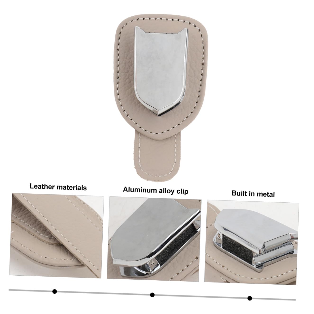 Mikinona 2pezzi Porta Occhiali Da Sole Per Auto Clip e Inossidabile Supporto Per Visiera Organizer Per Occhiali e Carte