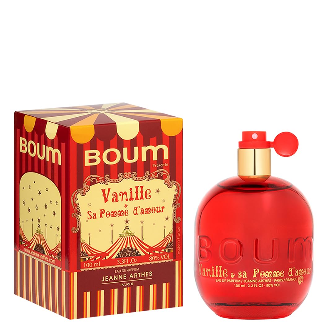 Boum Vanille et sa pomme d'Amour Eau de Parfum - Spray perfume for women - Floral Fruity Scent - Notes of Orange, Candy Apple - Made in France - 3.38 Fl.oz