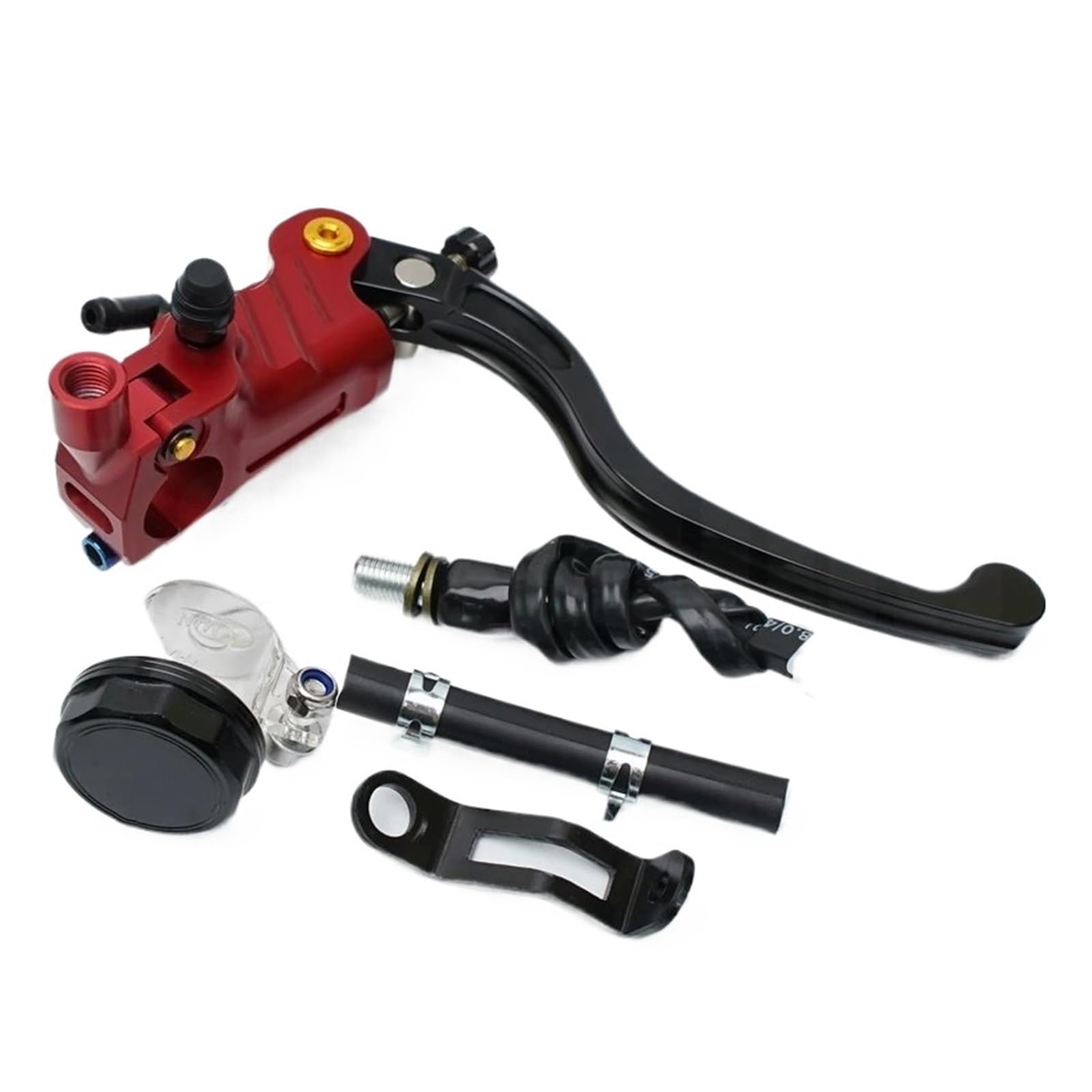 Tingyus Red Right Brake Motorbike Brake Lever 19Rcs Perch Line Clutch Brake Master Cylinder Lever 22Mm Universal 19Mm Piston For Racing Street Bike(Red Right Brake)