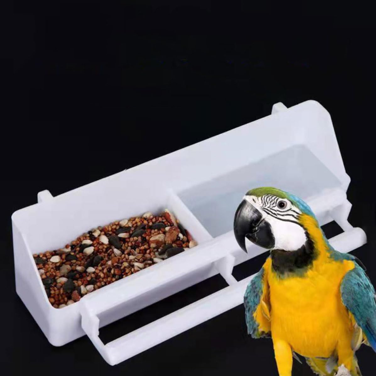 3pcs Bird Food Container Hanging Cage Feeder with Large Capacity image 4