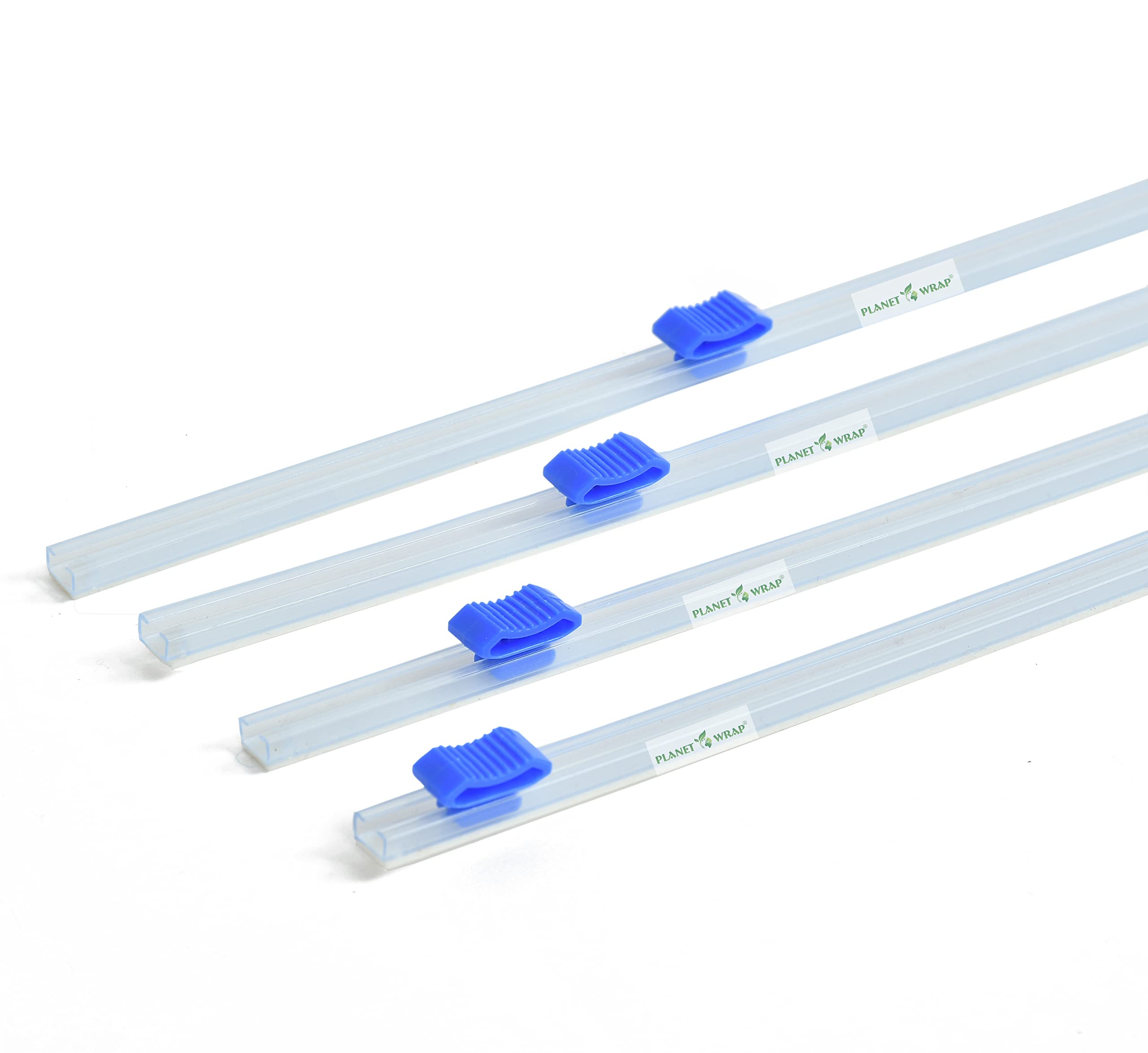 Planet Wrap Slide Cutters, 4-Pack - Adheres to Any Plastic Wrap Dispenser - 12.5 Inches
