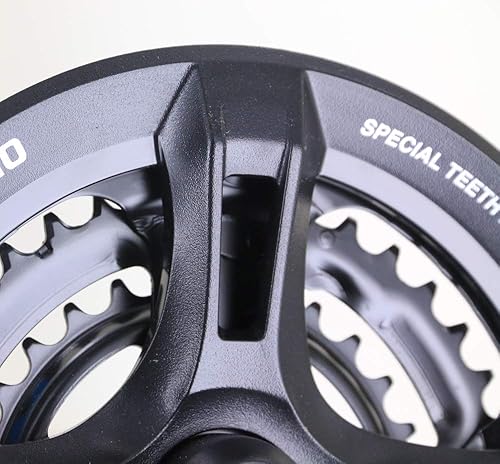 Miniatura 2 de Shimano Altus 7/8 Bielas de bicicletas Speed ​​Mountain (Platos FC-M311), color negro.