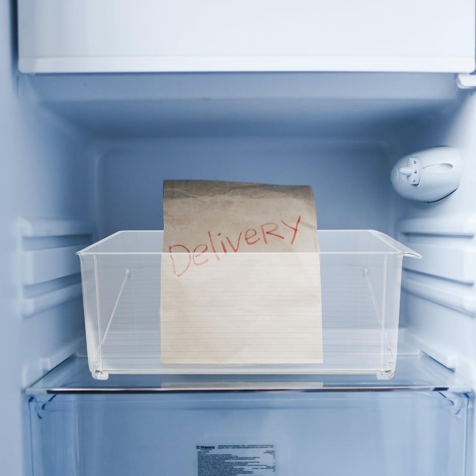 Plástico Caja de Conservación Blanco Apilable para Frigorífico