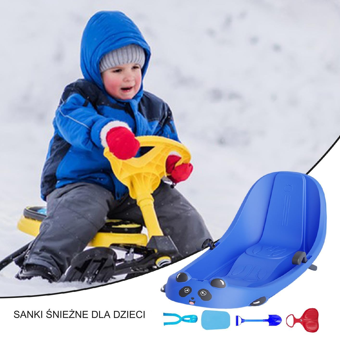 Saneczki na Śnieg Zimowy Sport Dla Całej Rodziny