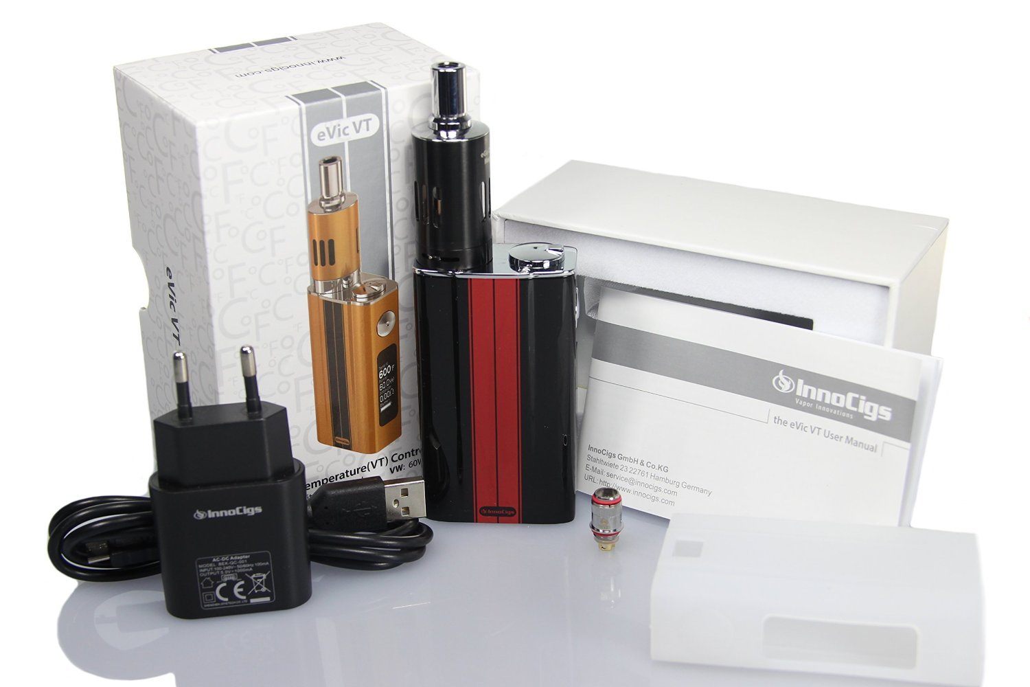Premium E Cigarette Cigar Gift Set Christmas EVIC VT 60 Watt Starter Kit  Electric Cigarette Complete Set with SC Liquids Los Instant Steam:  Amazon.de: Electronics & Photo
