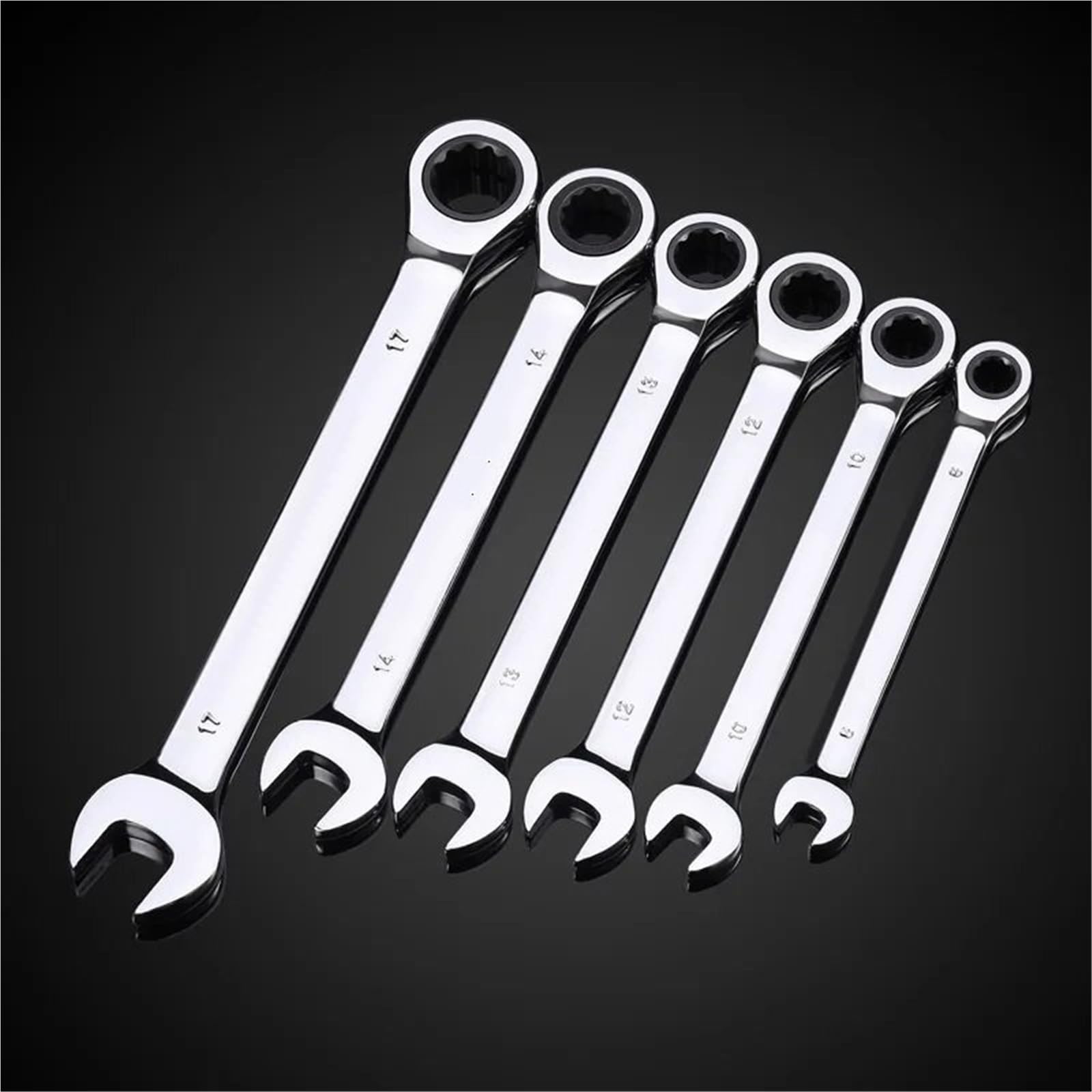 Telescopic Ratchet Zestaw kluczy płasko-oczkowych z grzechotką do narzędzia mechanicznego naprawy samochodów motocyklowych klucz dynamometryczny(9PCS)