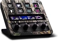 Vista 24 de MightySkins - Piel de fibra de carbono compatible con Elgato Stream Deck + – Too Many Roses Acabado de fibra de carbono texturizado protector