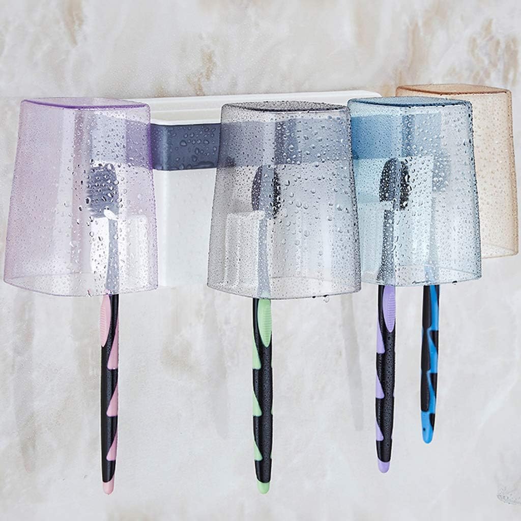 Simple Toothbrush Holder, Mouthwash Cup, Punch Free Creative Toothpaste Rack Pendant Storage Wall Mount