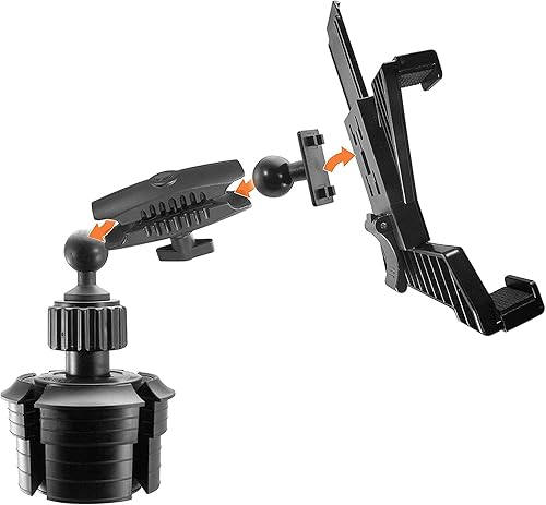 iBOLT Soporte de portavasos ajustable estándar de la industria – Con nuestro resistente soporte de bola de doble enchufe de 0.984 in/1 pulgada -