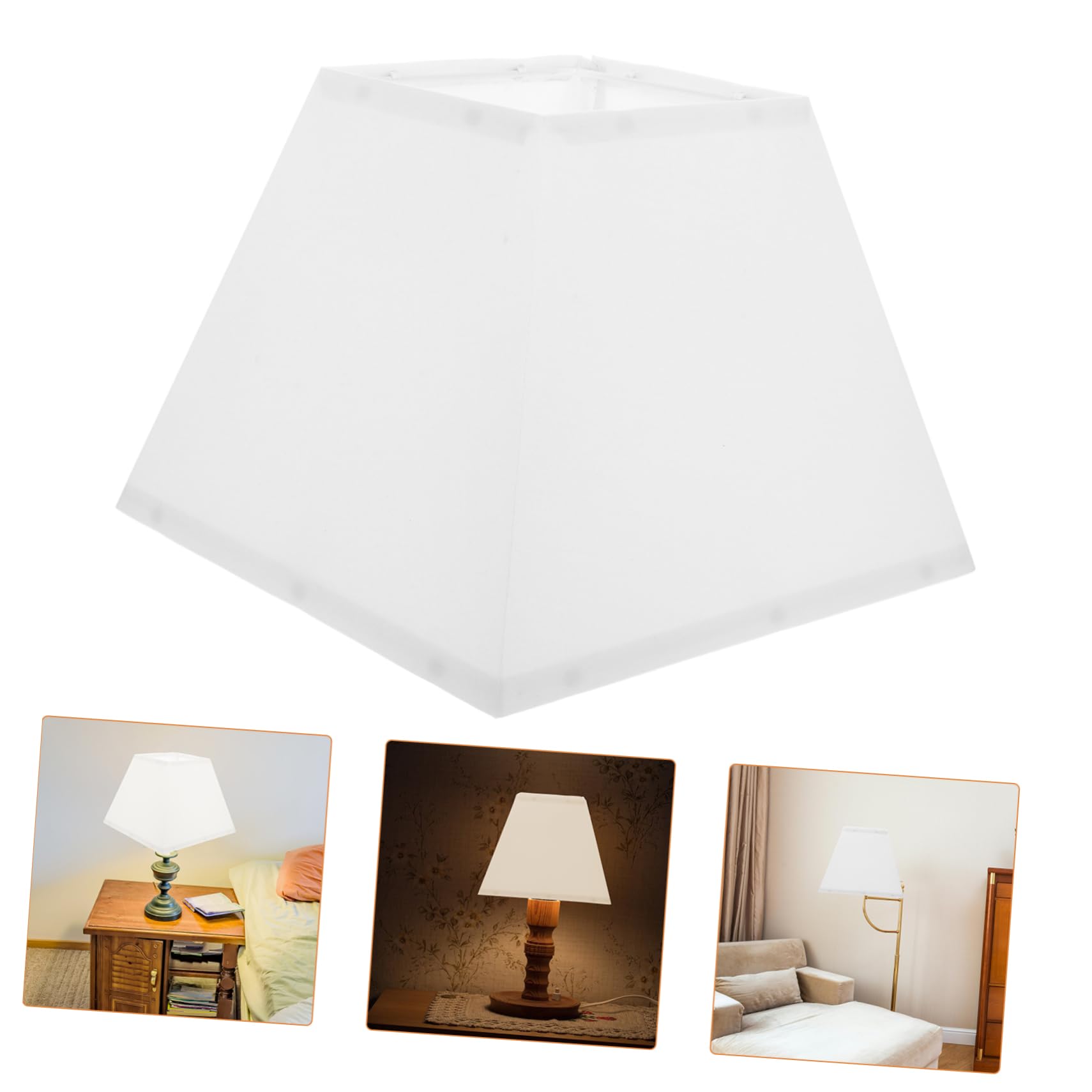 Operitacx Abat-jour En Tissu Amovible Pour Lampadaire Carré Design Élégant Facile à Nettoyer 30x30cm Blanc Accessoires De Décoration Intérieure Remplacement De Lampes Salon