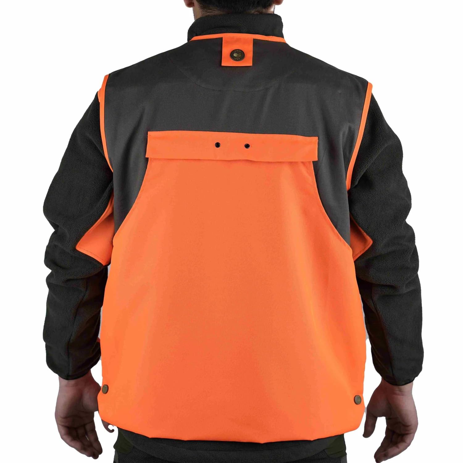 Gilet sans manches orange sanglier haute visibilita imperméable homme chasse chasseur
