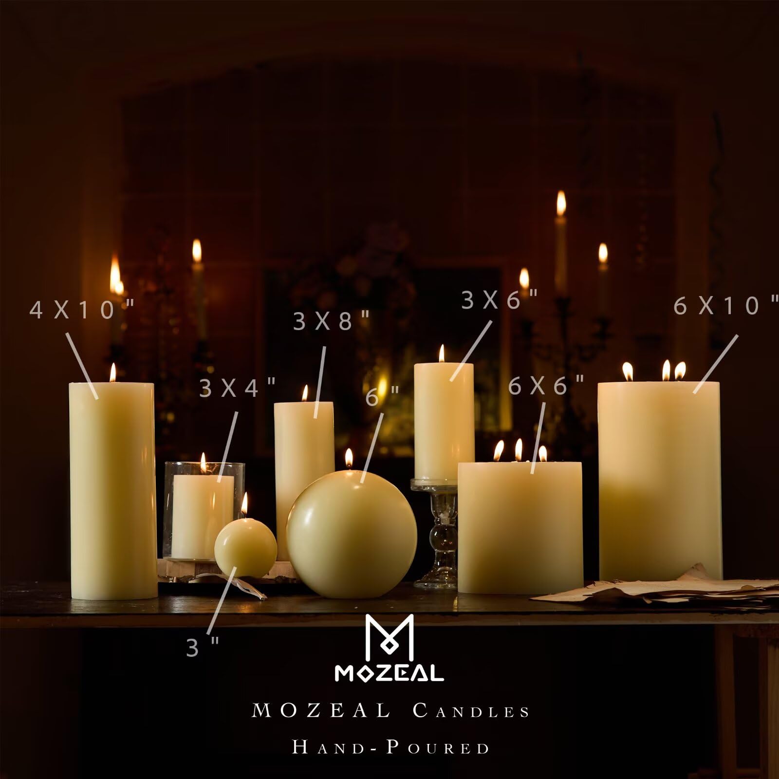 Amazon.com: MOZEAL Hand-Poured, 6 Inch Ivory Large Round Ball