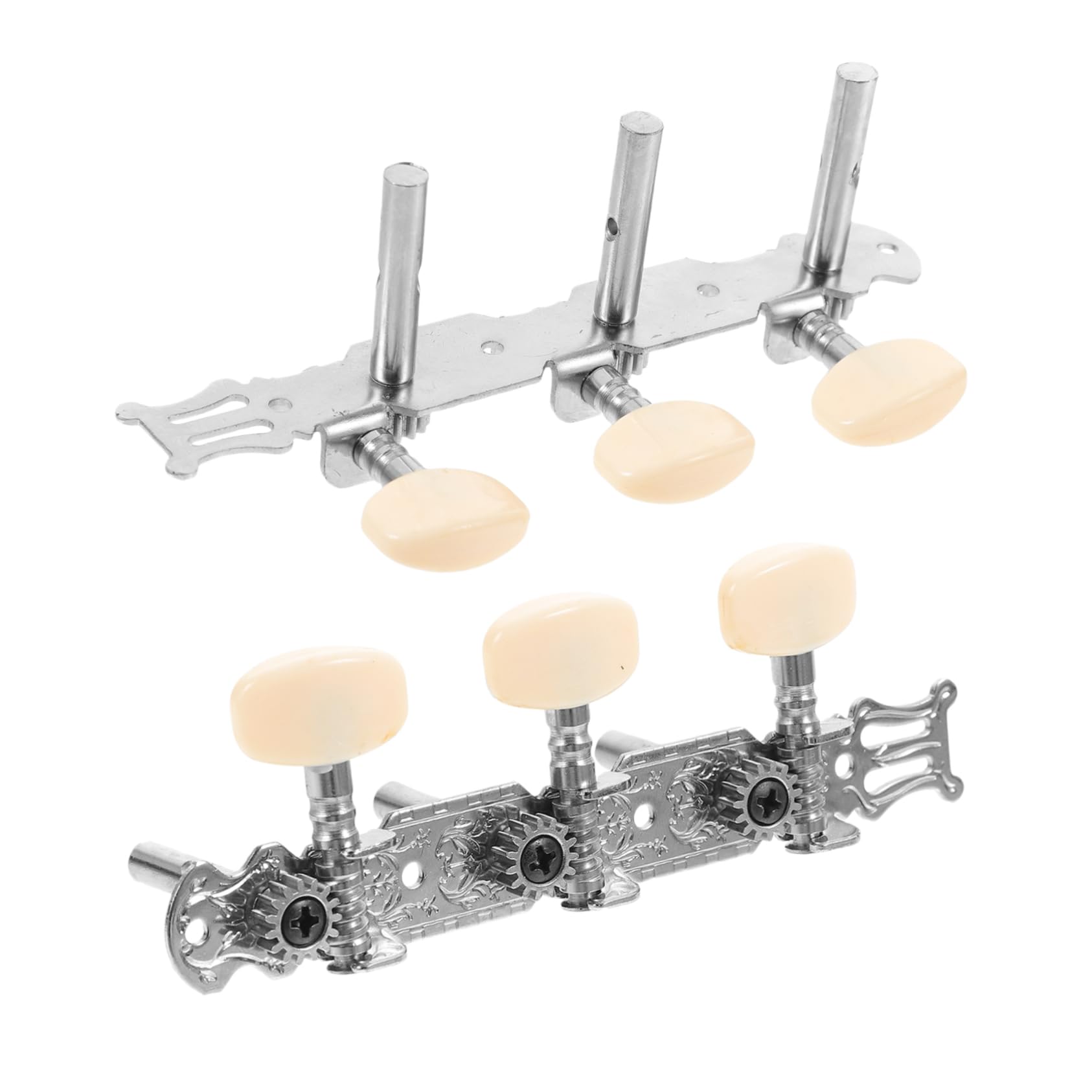 BESPORTBLE 2Pcs Guitar Tuning Pegs with Resin Knob Durable Metal Guitar String Alignment Tools for Left Handed and Right Handed Guitars Random Color Accessories for Musicians