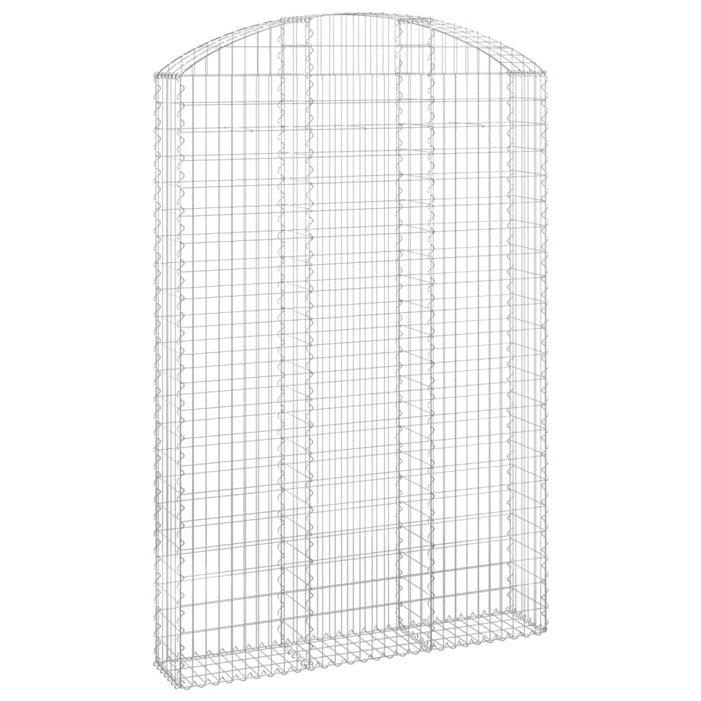 Gavión con arco alto, 150 x 30 x 220/240 cm, hierro galvanizado