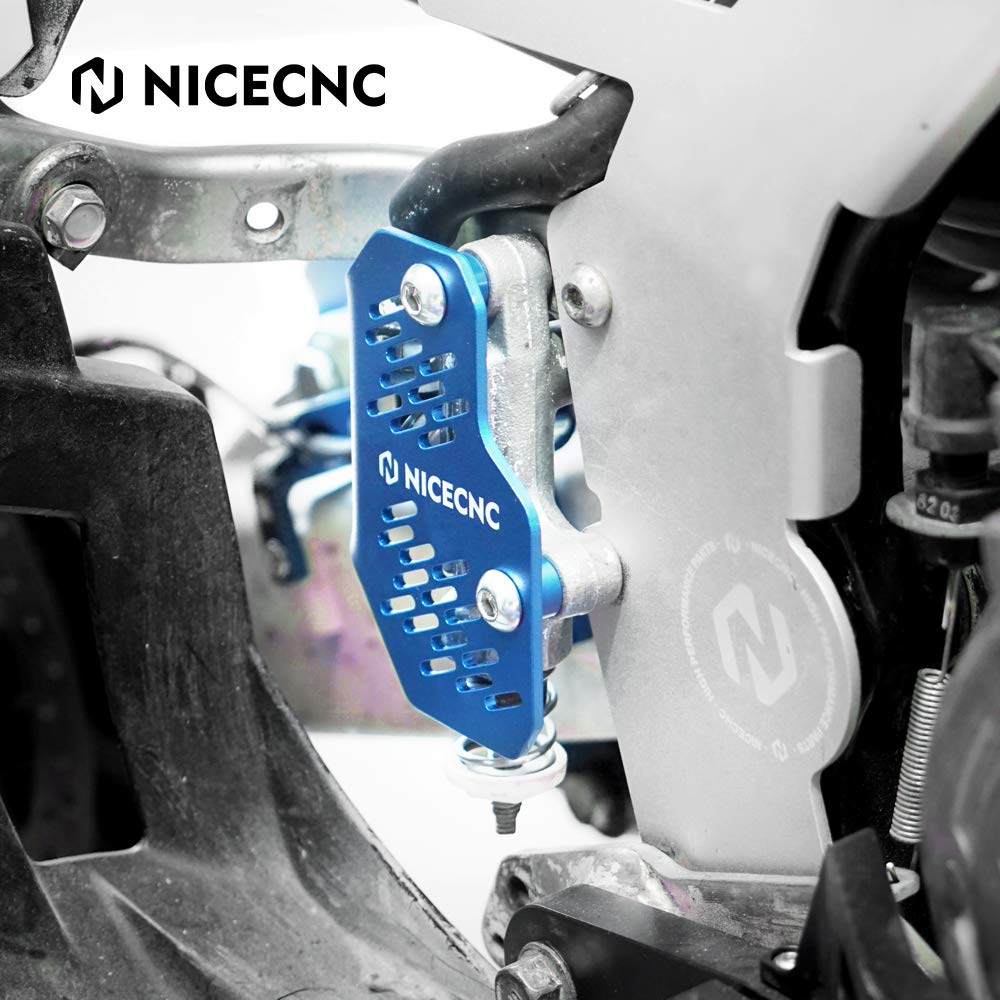 NICECNC Protection de maître-Cylindre arrière Compatible with Yamaha Raptor 700 2006-2011 2013-2024, 700R 2012 2016 2017 2018 2019 2020-2024, YFZ 450 YFZ450R YFZ450RSE YFZ450X See Fitments Bleu