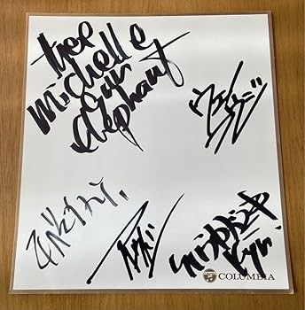 ミッシェルガンエレファント メンバー全員直筆サイン入りステッカー ミッシェルガンエレファント メンバー全員直筆サイン入りステッカー