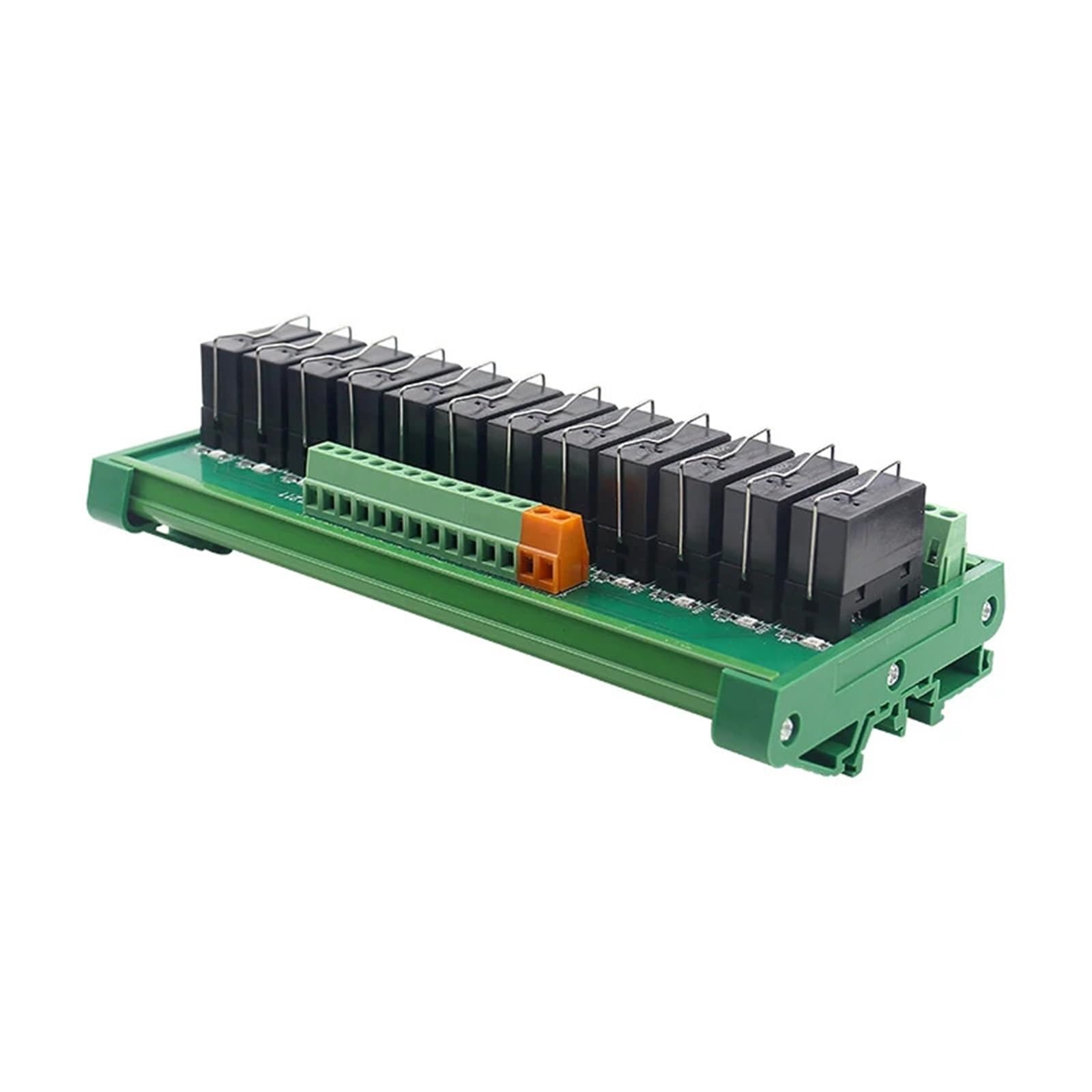 Módulo de relé de interfaz de instalación de pista, 8 canales, 12 canales, 1NO + 1NC, PLC, cc 12V, 24V, PNP/NPN, compatible(1NO1NC 24V 8Channels)