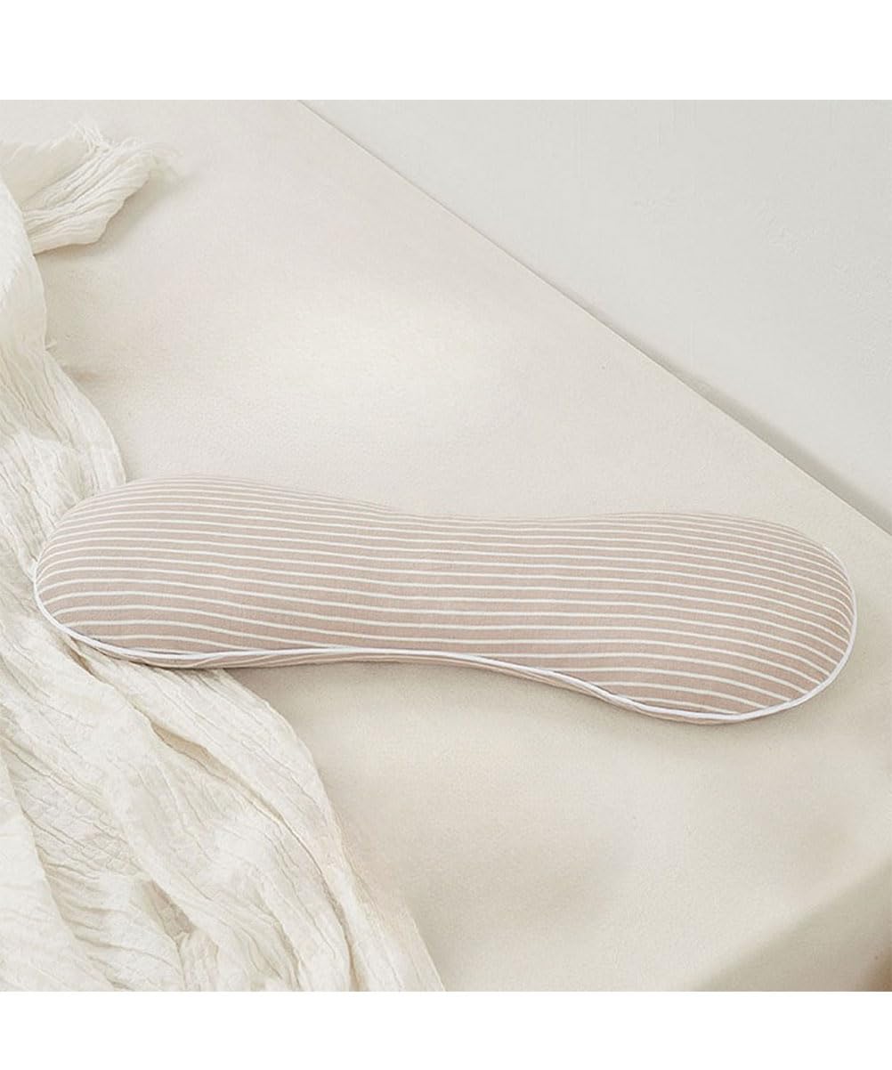 EDMILE Firm Buckwheat Neck Pillow, Adjustable Height, Cervical Back Support for Neck Pain Relief, Cool Stripe Bone Shape Pillow for Recliner Sleeping,