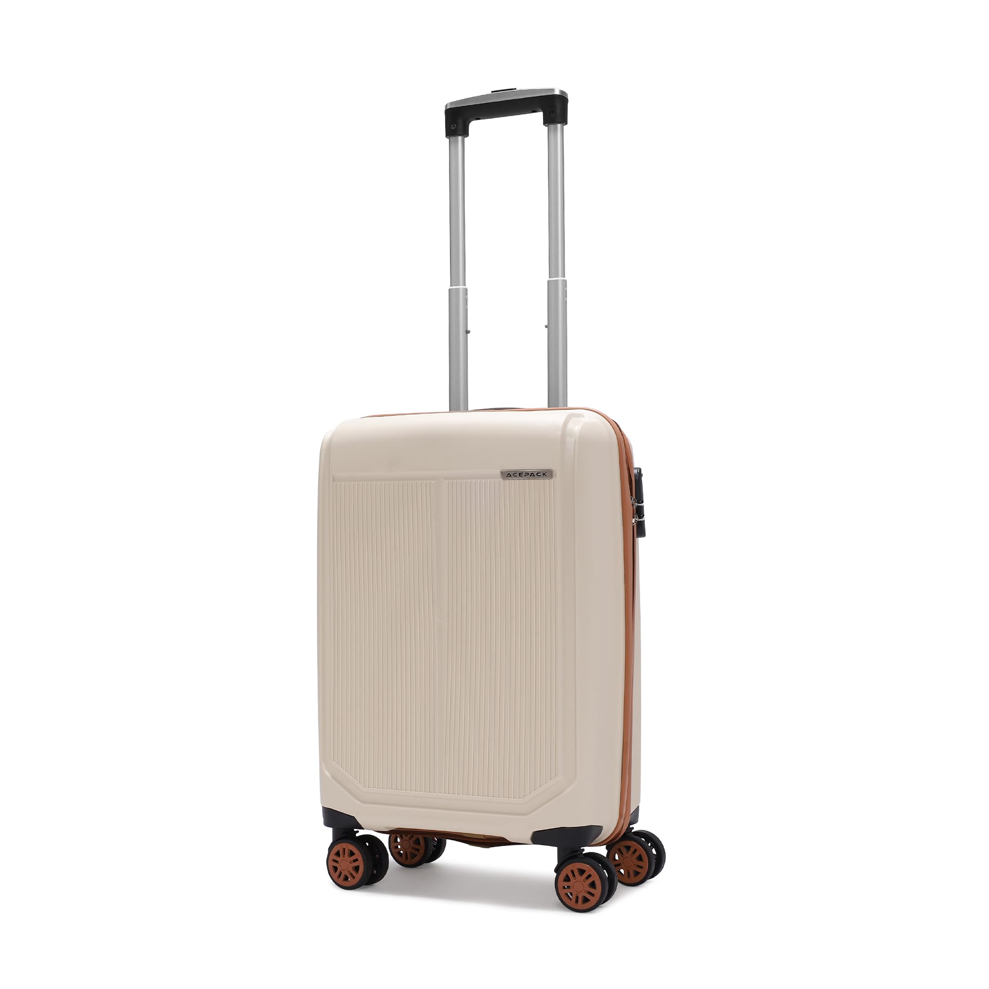 by Verage Megatron Pro Hard Side Polypropylene Luggage Small Cabin 41L | Lightweight Unbreakable Suitcase Set with 360° Silent Spinner Wheels, Number Lock & Telescopic Handle
