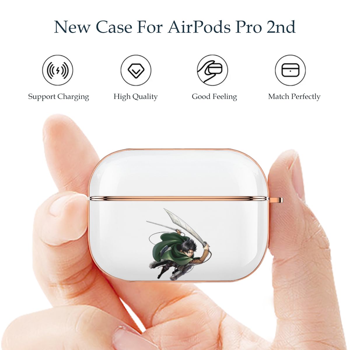 Amazon | 進撃の巨人 リヴァイ AirPods Pro 2ケース かわいい